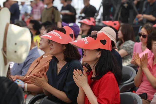 People participate in the 2024 World Blood Donor Day ceremony held at Gwanghwamun Square on June 14 2024 AJU PRESS Han Jun-gu