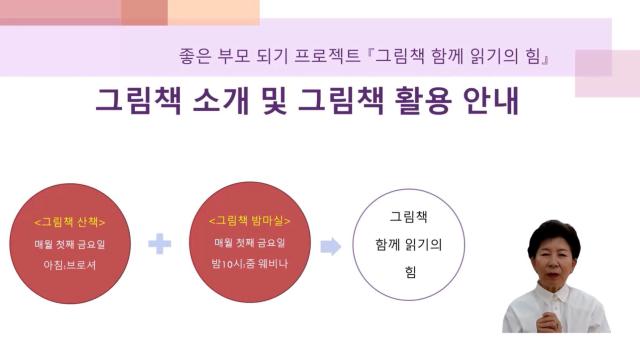 이기숙 부영그룹 상임고문이화여대 유아교육과 명예교수이 그림책 함께 읽기의 힘을 주제로 비대면 강의를 하고 있다 사진부영그룹