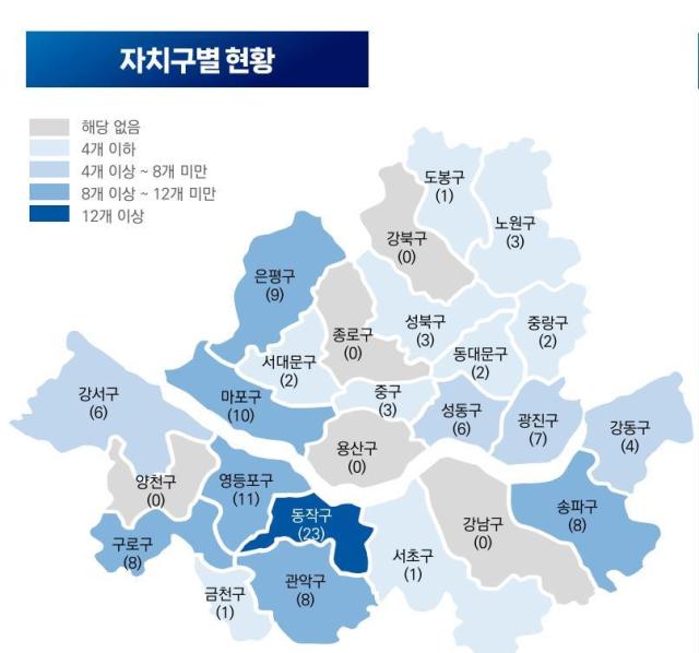 서울시 자치구별 지역주택조합 사업 추진 현황 자료서울시