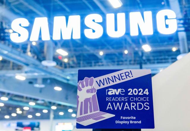 Samsung Electronics named Favorite Display Brand by rAVe Publications for the second consecutive year at InfoComm 2024 in Las Vegas Courtesy of Samsung Electronics