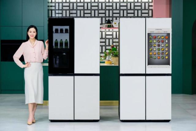 This undated photo shows Samsungs Bespoke AI Hybrid Refrigerators Courtesy of Samsung Electronics