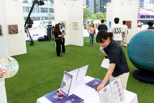 2024 Young Ho Nam Win-Win Cooperation the Grand Festival of Harmony Venue Young Ho Nam Young Artist Art Exhibition Hall Gwanghwamun Square in Seoul on June 24 2024 AJU PRESS Kim Dong-woo