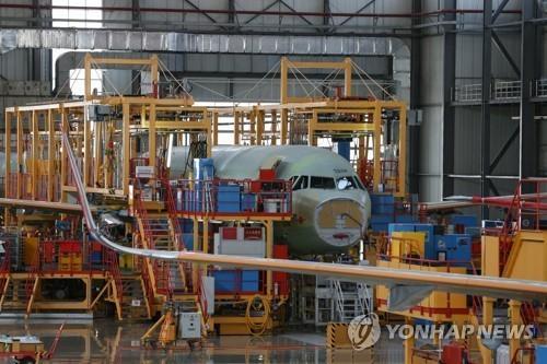 중국 톈진공장서 만들어지는 에어버스 A320 사진연합뉴스