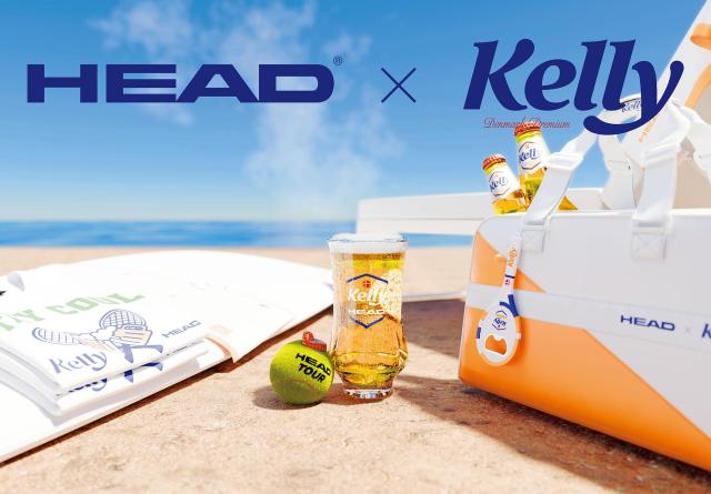 스포츠 브랜드 헤드가 맥주 브랜드 ‘켈리Kelly’와 이색 협업을 선보이며 한정판 상품을 출시한다 사진헤드