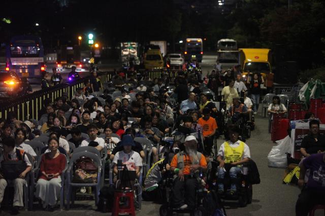 A large group of protesters gather during the Move Toward Parade organized by SADD in front of the National Assembly on July 1 2024 AJU PRESS Han Jun-gu