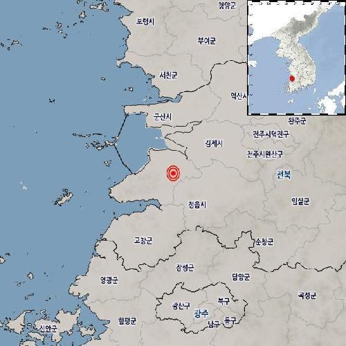 전북 부안 남남서쪽서 규모 23의 지진이 발생했다 사진기상청