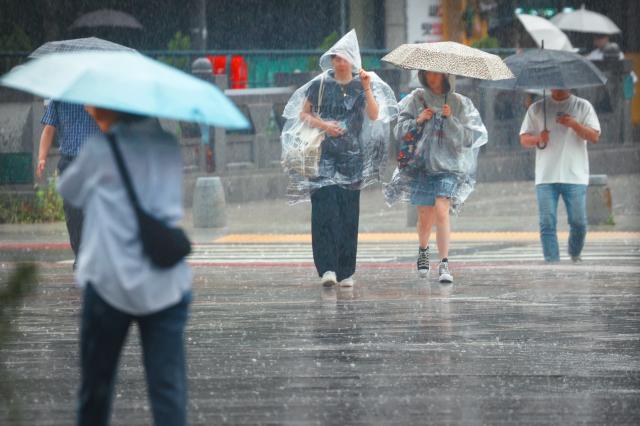 전국적으로 장맛비가 내린 지난 2일 서울 종로구 일대에서 우산을 쓴 시민들이 이동하고 있다 사진연합뉴스