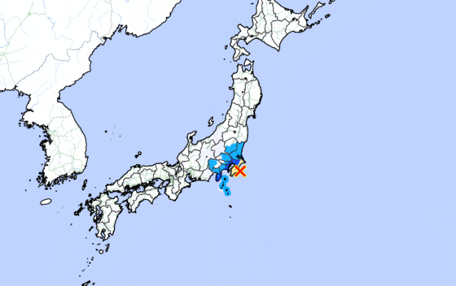 4일 지진이 발생한 일본 지바현 지바시사진일본 기상청 홈페이지