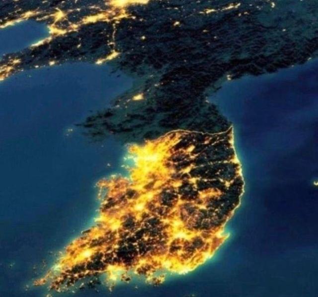 Satellite photo of the Korean Peninsula posted by Elon Musk Yonhap