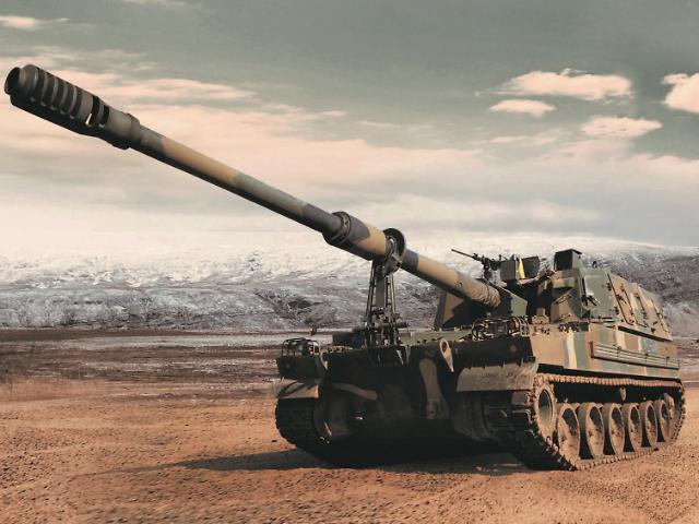 This undated photo shows a K-9 self-propelled howitzer Courtesy of Hanwha Defense
