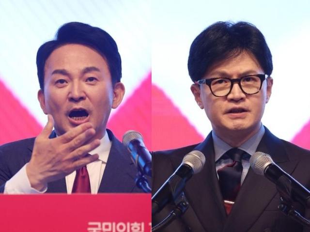 원희룡 국민의힘 당대표 후보왼쪽와 한동훈 후보 사진연합뉴스