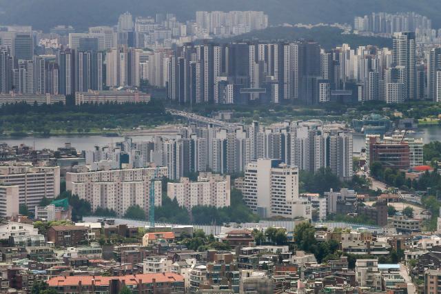 A view of a Seoul apartment building from Namsan Seoul on July 16 2024 AJU PRESS Kim Dong-woo