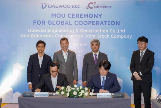 Daewoo E&C ký biên bản ghi nhớ hợp tác quốc tế với ông lớn xây dựng Coteccons của Việt Nam