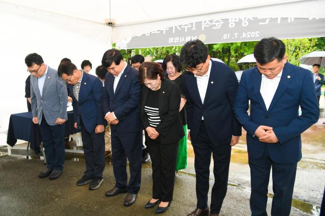 남원시의회가 19일 채 상병 1주기 추모 공간을 마련하고 추모의 뜻을 이어갔다사진남원시의회