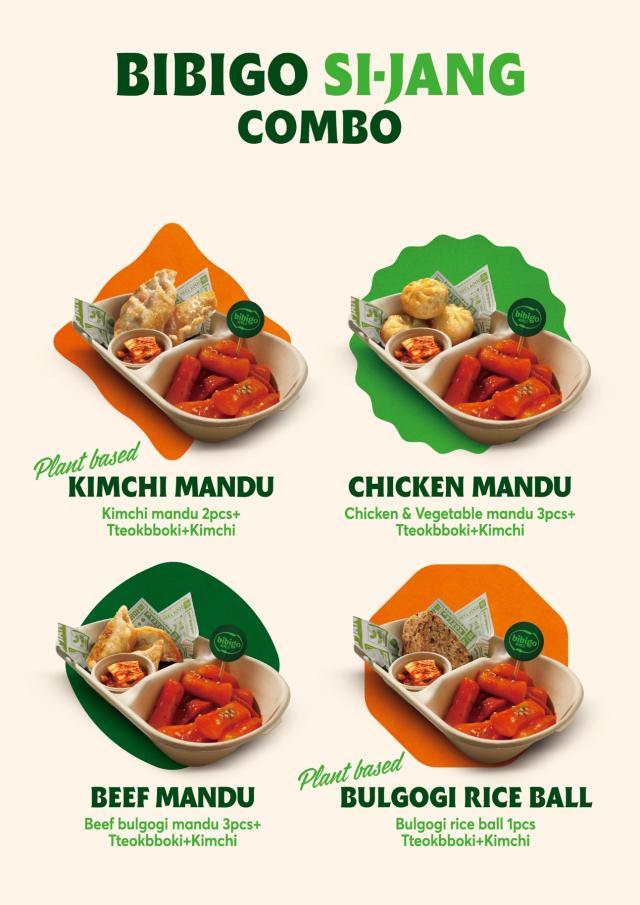 A menu of cuisine combos to be sold in the Bibigo Si-Jang Courtesy of CJ CheilJedang