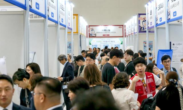 The 4050 Job Fair takes place at Dongdaemun Design Plaza in Seoul on July 22 2024 AJU PRESS Kim Dong-woo