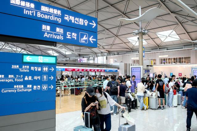 Travelers wait for departure at Incheon International Airport Terminal 1 on July 26 2024 AJU PRESS Kim Dong-woo