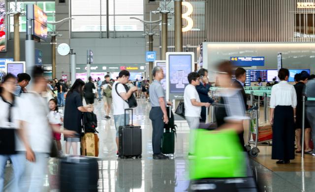 Travelers wait for departure at Incheon International Airport Terminal 1 on July 26 2024 AJU PRESS Kim Dong-woo