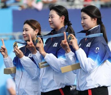 [파리올림픽 2024] 10연패 한국 여자 양궁 대표팀, 세리머니도 완벽