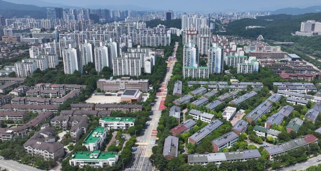 경기 성남시 분당구 일대 아파트 단지 모습 사진연합뉴스