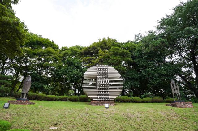 View of outdoor sculptures at the Latin American Cultural Center in Goyang Gyeonggi Province on July 30 2024 AJU PRESS Park Jong-hyeok