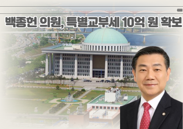 이번에 확보한 행정안전부 특별교부세는 ▲ 장전역  부산대역 일원 온천천 산책로 정비사업 5 억 원  ▲ 수영강 · 온천천 일원 재난감시용 CCTV 설치 사업 2 억 원  ▲ 남산동 일원 복개구조물 내부 준설사업 3 억 원 등 총 3 개 사업이다 사진국회 백종헌 의원 페이지