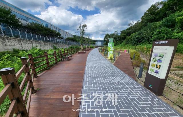 대구 북구청은 서리지 수변생태공원 주변 경관개선사업을 추진하여 조성을 완료하였다 사진대구북구