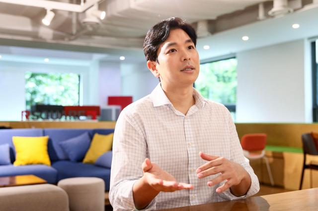 Johnwoo Lee the CEO of Korean commercial real estate service solution firm RSQUARE speaks during an interview with Aju Press in southern Seoul on July 30 AJU PRESS Kim Dong-woo 