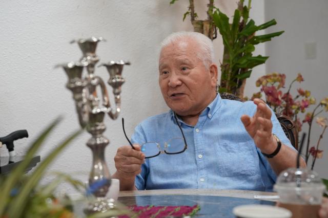 Director Lee Bok-hyung talks during an interview with Aju Press at the Centro Cultural de America Latina in Goyang Gyeonggi Province on July 30 2024 AJU PRESS Park Jong-hyeok