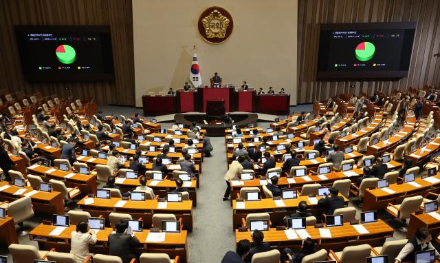 5일 오후 열린 국회 본회의에서 이숙연 대법관 후보자 임명동의안이 가결되고 있다 202485 사진연합뉴스