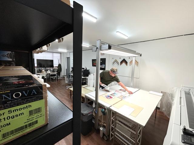 A printing industry worker organizes printed materials in Chungmuro Seoul on August 5 2024 AJU PRESS Han Jun-gu 