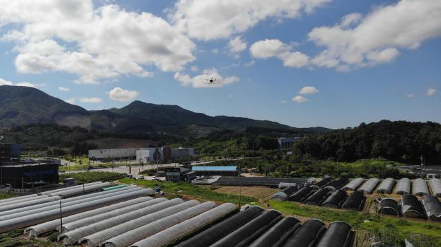 드론 활용 사전 예찰활동 모습사진예산군