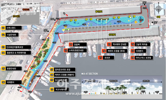 동해시 묵호항 관광 연계 친수공간 조성 2단계 사업 조감도사진동해시