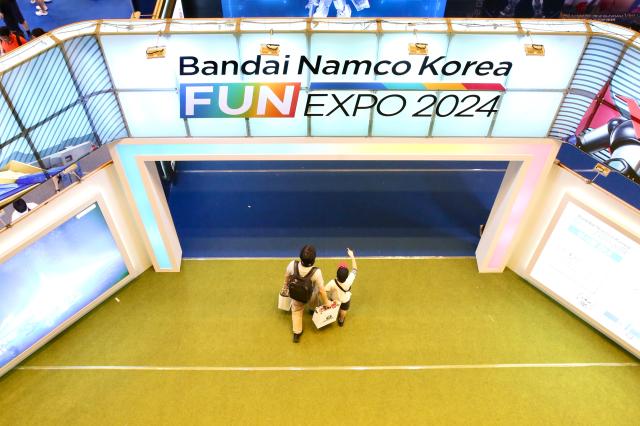 Visitors enter the Bandai Namco Korea FUN EXPO 2024 at COEX in Seoul on Aug 9 2024 AJU PRESS Han Jun-gu