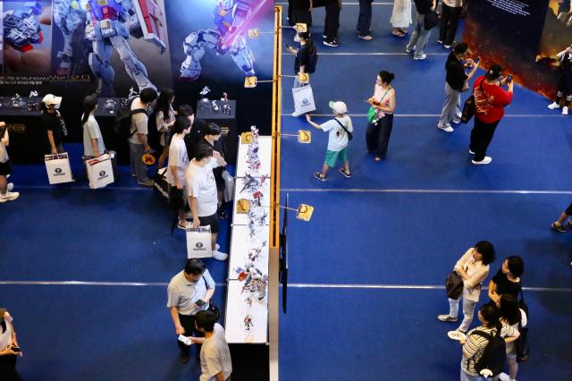 Visitors view exhibits at the Bandai Namco Korea FUN EXPO 2024 at COEX in Seoul on Aug 9 2024 AJU PRESS Han Jun-gu