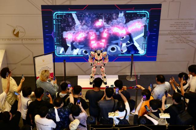 Visitors view exhibits at the Bandai Namco Korea FUN EXPO 2024 at COEX in Seoul on Aug 9 2024 AJU PRESS Han Jun-gu
