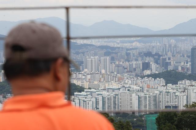 서울 남산에서 바라본 시내 아파트 모습 사진연합뉴스