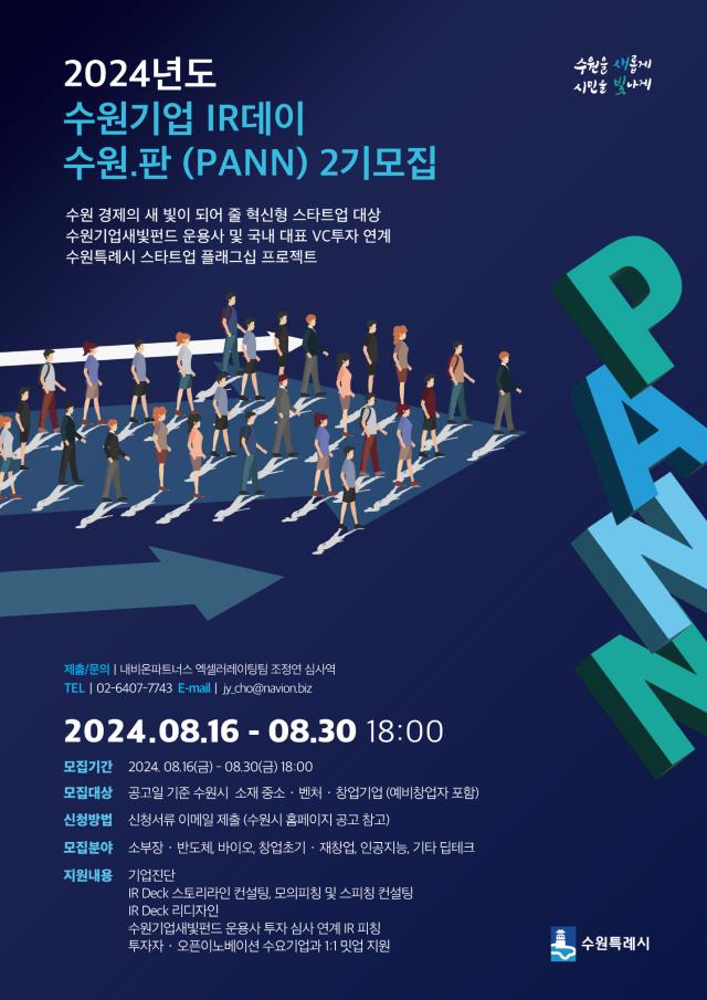 수원 판PANN’ 참가 기업 모집 홍보물사진수원시