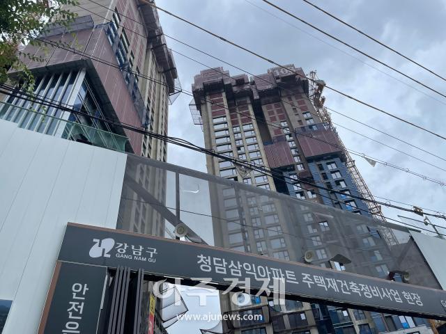 오는 9월 말 일반분양을 앞두고 있는 서울 강남구 청담 르엘 공사 현장 사진김슬기 기자 ksg49ajunewscom