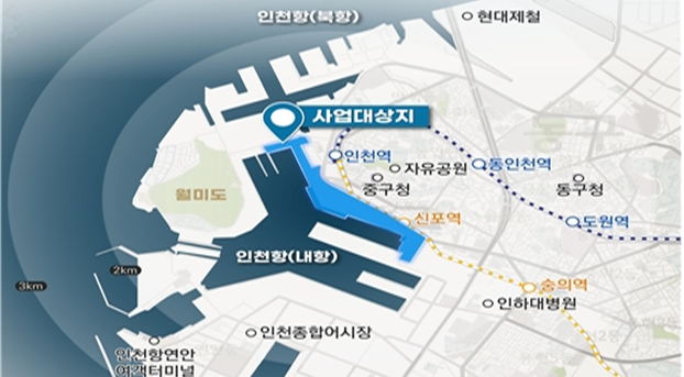 인천항 내항 1·8부두 사업대상지 사진해양수산부