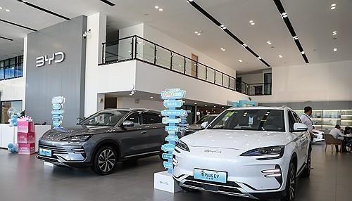 The Beijing showroom of Chinese electric vehicle company BYD EPA-Yonhap