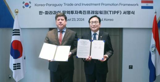 Korea, Paraguay sign trade, investment framework agreement