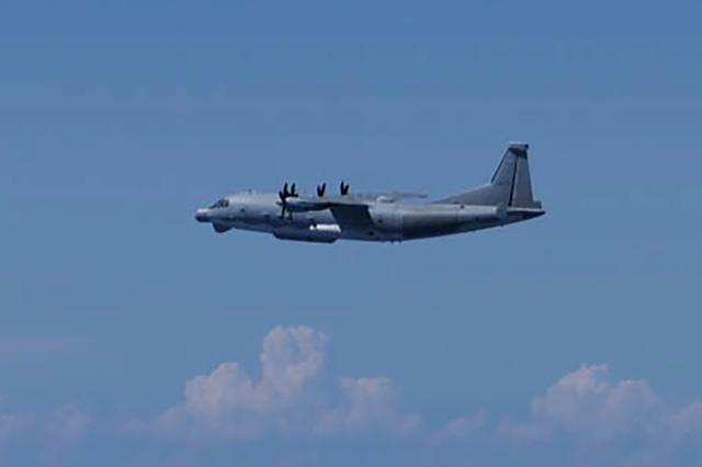 This photo shows a Chinese Y-9 reconnaissance plane entering Japanese airspace August 26 2024 Courtesy of Japans Defense Ministry