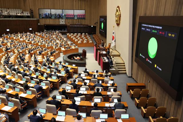 28일 국회 본회의에서 전세사기특별법이 통과되고 있다 사진연합뉴스