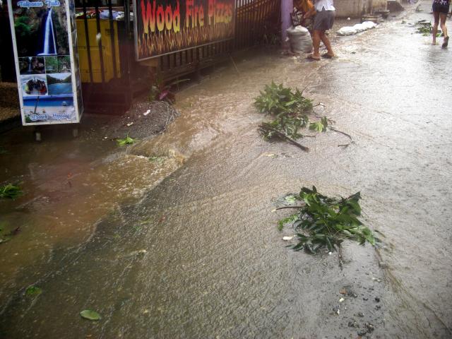 This undated photo shows a typhoon hitting the Philippines Getty Images Bank