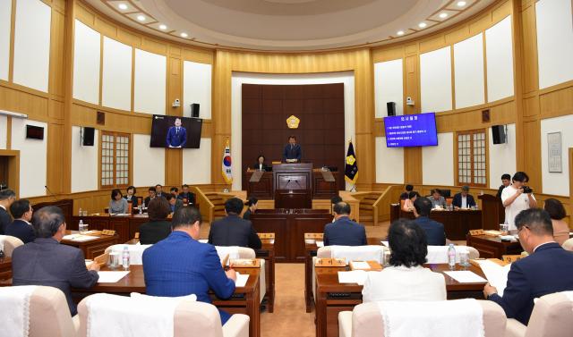 경산시의회 제257회 임시회 제1차 본회의 진행 모습사진경산시의회