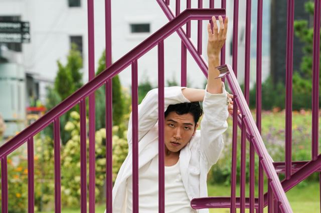 A dancer performs contemporary dance among sculpture installations at the Seoul Sculpture Festival in Songhyeon Green Plaza Jongno District Seoul Monday Sept 2 2024 AJP Park Jong-hyeok