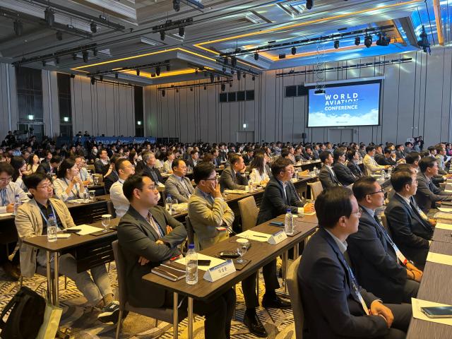 People attend the 2024 World Aviation Conference in Incheon Sept 3 2024 AJP Han Jun-gu