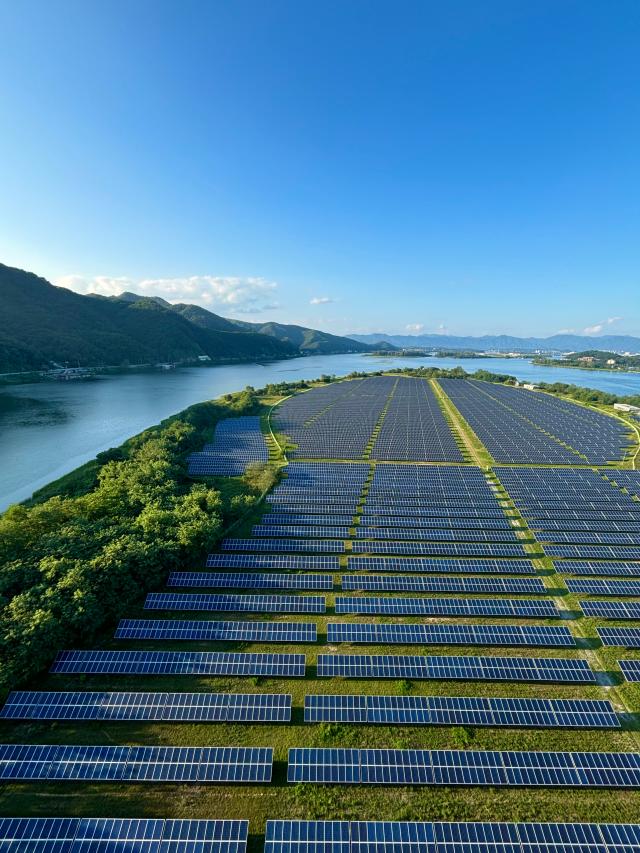 A view shows the solar power plant in the eastern city of Chuncheon Aug 31 2024 AJP Han Jun-gu