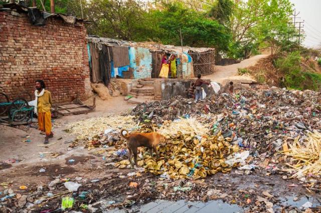 This photo shows garbage on a street in India Getty Images Bank